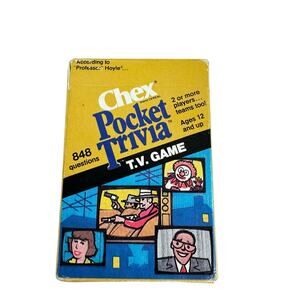 Vintage Chex Cereal Pocket Trivia T.V. Card Game 1980 848 Questions